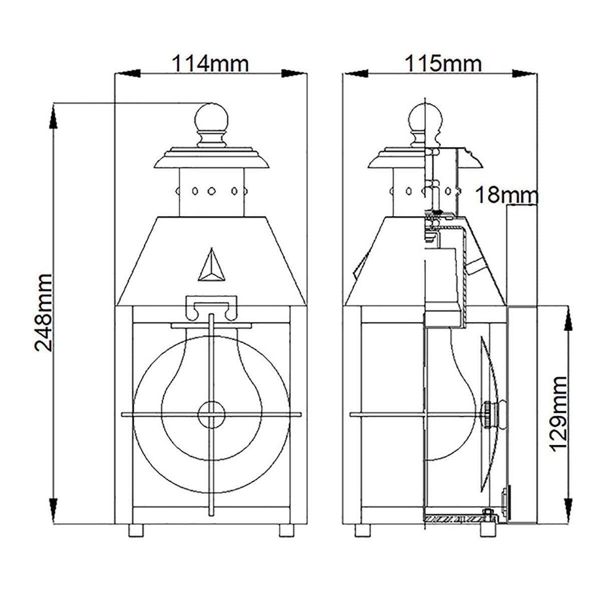 Elstead Lighting - QN-NANTUCKET-XS-AS - Outdoor Wall Light