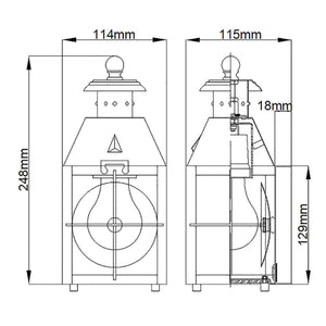 Elstead Lighting - QN-NANTUCKET-XS-AS - Elstead Lighting Quintiesse Collection Nantucket 1 Light Extra Small Wall Lantern from the Nantucket range. Part Number - QN-NANTUCKET-XS-AS