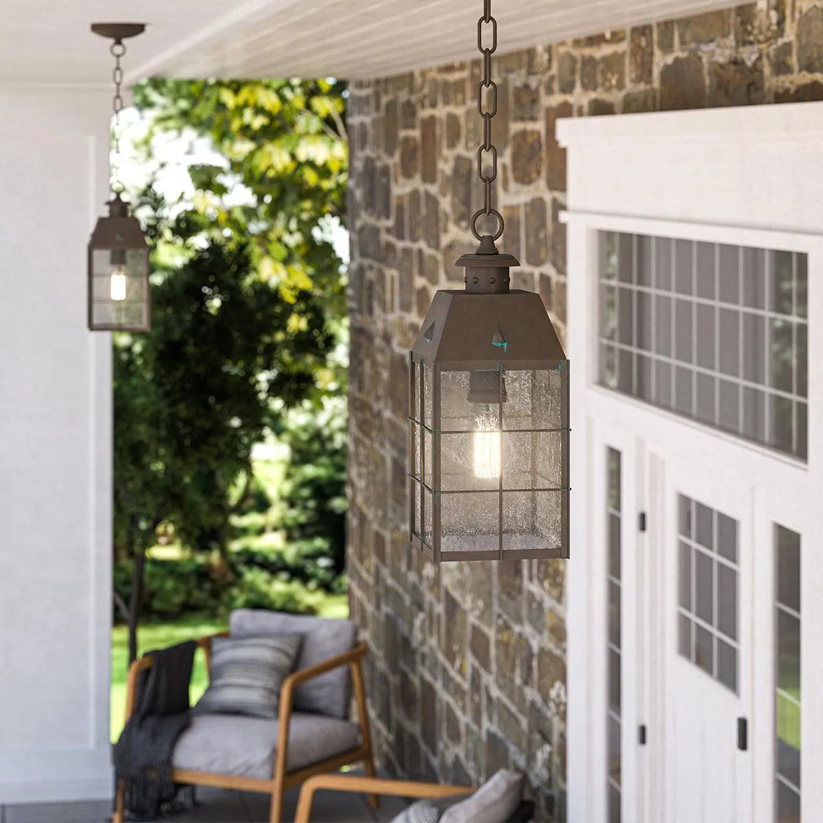 Elstead Lighting - QN-NANTUCKET8-M-AS - Elstead Lighting Quintiesse Collection Nantucket 1 Light Medium Chain Lantern from the Nantucket range. Part Number - QN-NANTUCKET8-M-AS (Copy)