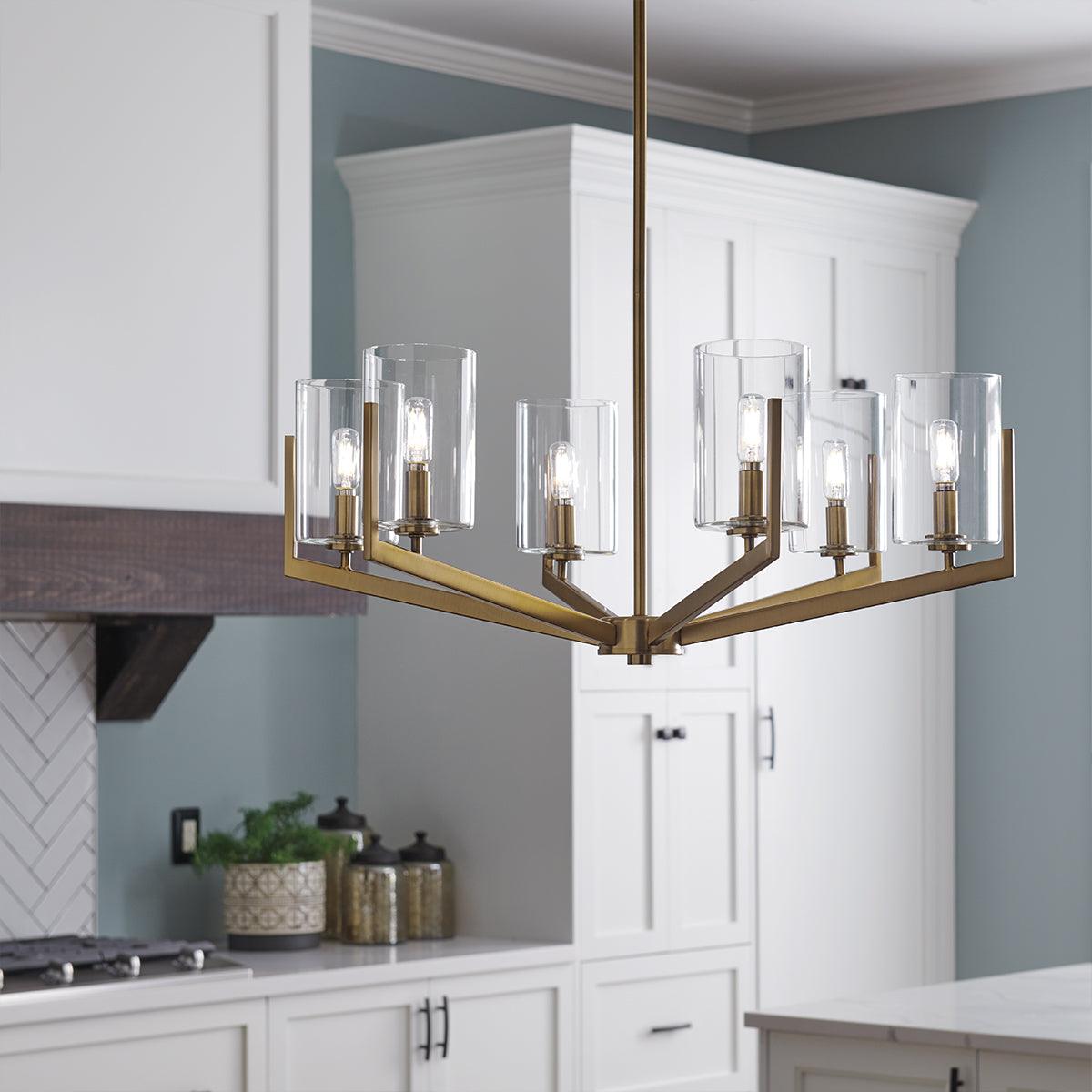 Elstead Lighting - QN-NYE6-BNB - Elstead Lighting Quintiesse Collection Nye 6 Light Chandelier from the Nye range. Part Number - QN-NYE6-BNB