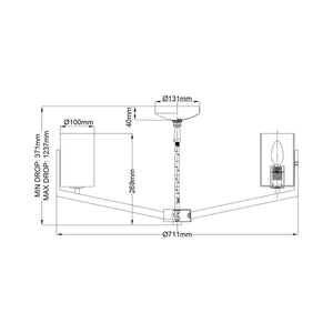 Elstead Lighting - QN-NYE6-BNB - Elstead Lighting Quintiesse Collection Nye 6 Light Chandelier from the Nye range. Part Number - QN-NYE6-BNB