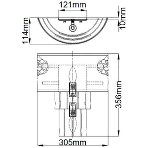 Elstead Lighting - QN-REVERIE2-CPG - Wall Light