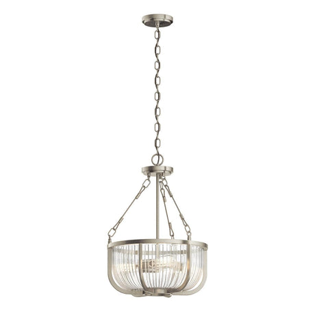 Elstead Lighting - QN-ROUX3-BN - Elstead Lighting Quintiesse Collection Roux 3 Light Pendant/ Semi-Flush from the Roux range. Part Number - QN-ROUX3-BN