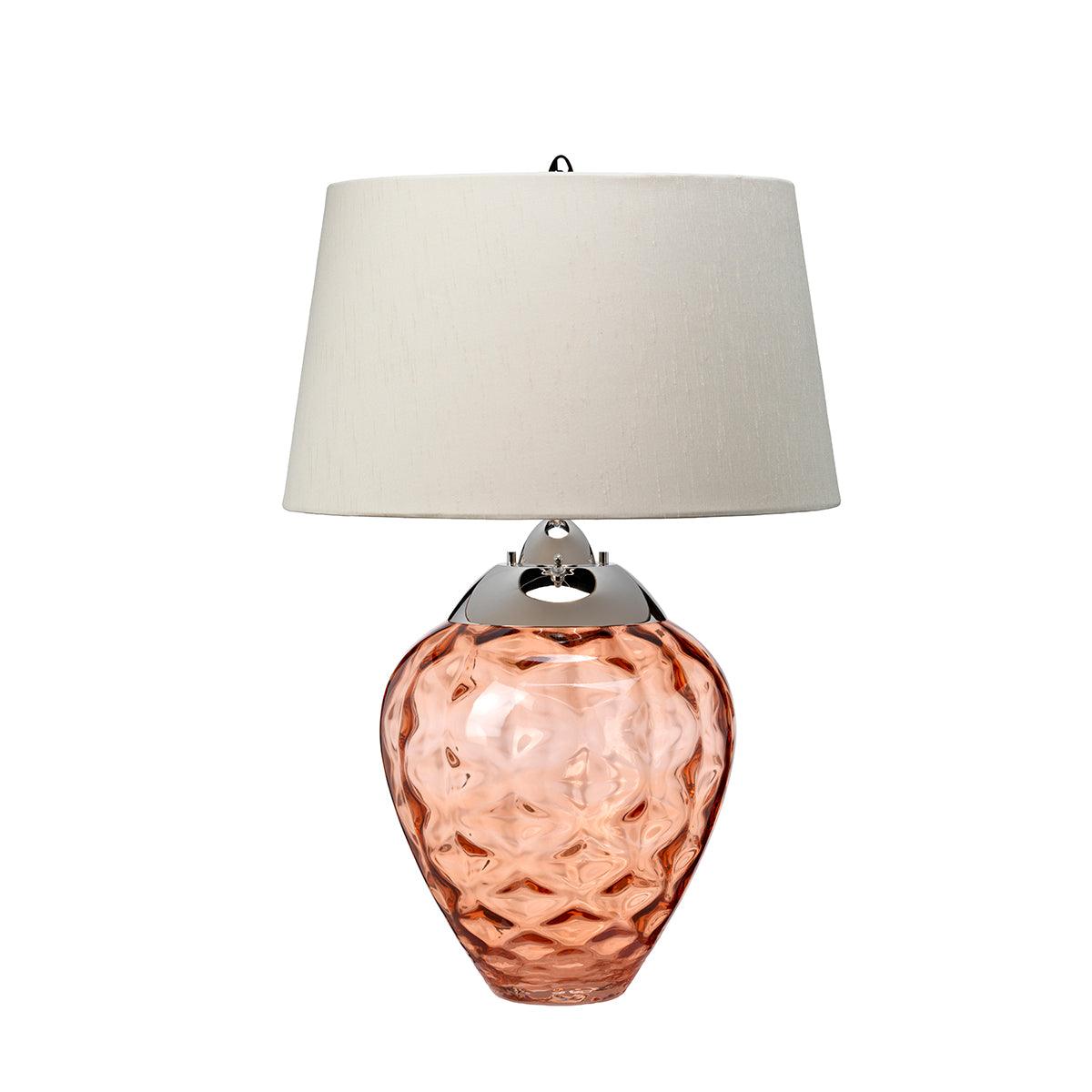 Elstead Lighting - QN-SAMARA-TL-SLM - Elstead Lighting Quintiesse Collection Samara Table Lamp - Salmon from the Samara range. Part Number - QN-SAMARA-TL-SLM