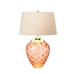 Elstead Lighting - QN-SAMARA-TL-SLM - Elstead Lighting Quintiesse Collection Samara Table Lamp - Salmon from the Samara range. Part Number - QN-SAMARA-TL-SLM