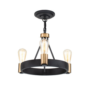 Elstead Lighting - QN-SILAS-3P-DZ - Elstead Lighting Quintiesse Collection Silas 3 Light Pendant/ Semi-Flush from the Silas range. Part Number - QN-SILAS-3P-DZ