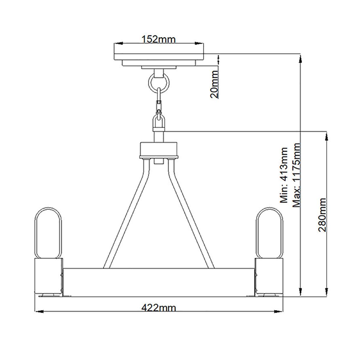 Elstead Lighting - QN-SILAS-3P-DZ - Elstead Lighting Quintiesse Collection Silas 3 Light Pendant/ Semi-Flush from the Silas range. Part Number - QN-SILAS-3P-DZ