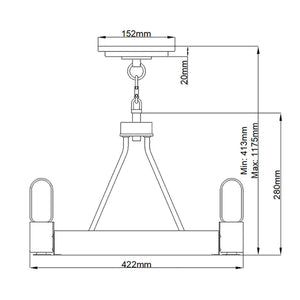 Elstead Lighting - QN-SILAS-3P-DZ - Elstead Lighting Quintiesse Collection Silas 3 Light Pendant/ Semi-Flush from the Silas range. Part Number - QN-SILAS-3P-DZ