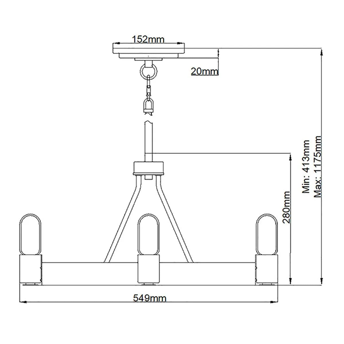 Elstead Lighting - QN-SILAS-4P-DZ - Pendant