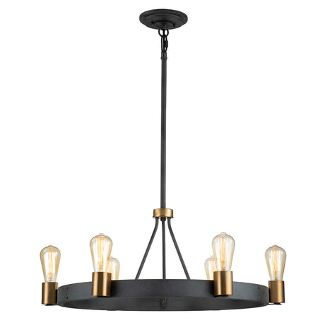 Elstead Lighting - QN-SILAS-6P-DZ - Elstead Lighting Quintiesse Collection Silas 6 Light Pendant/ Semi-Flush from the Silas range. Part Number - QN-SILAS-6P-DZ