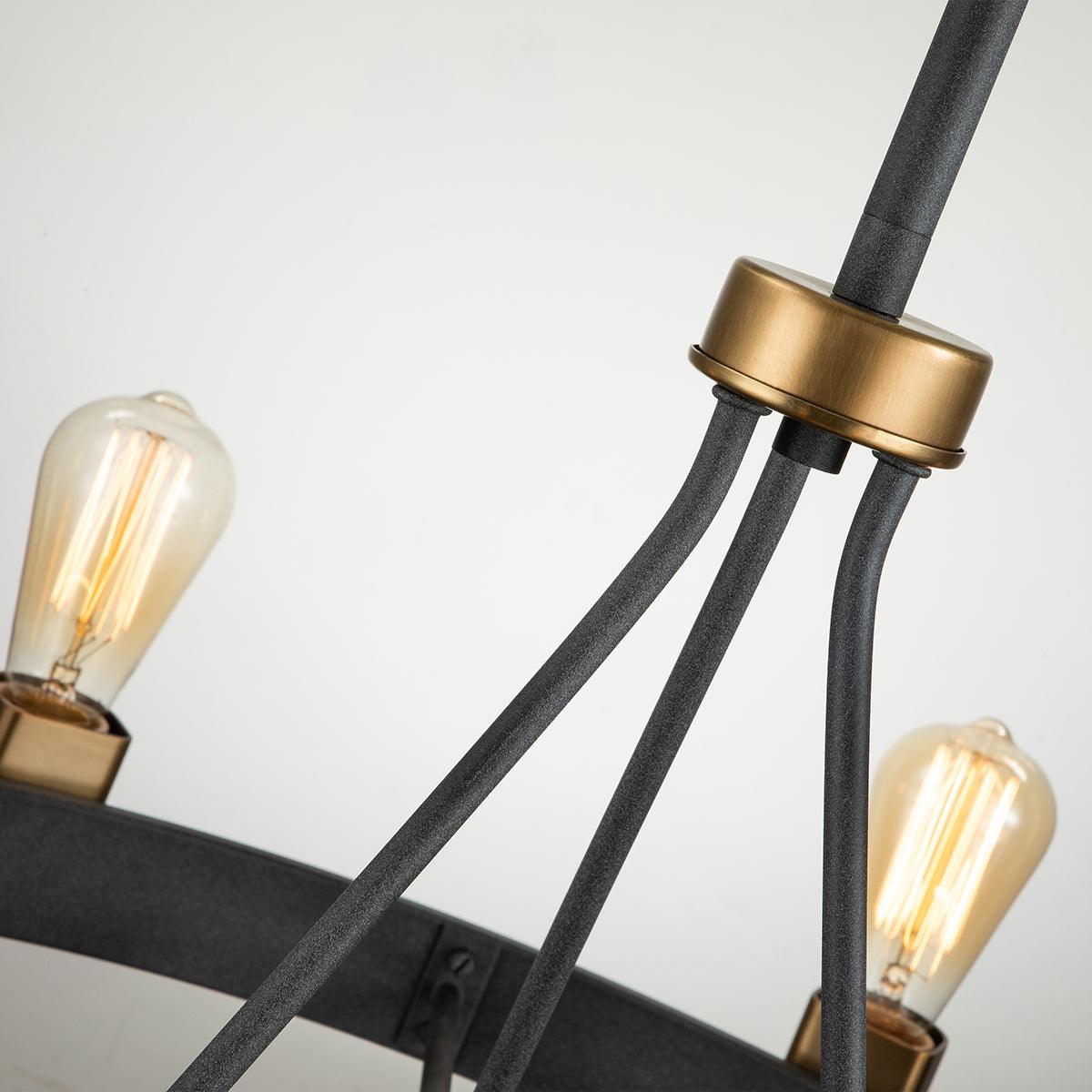 Elstead Lighting - QN-SILAS-8P-DZ - Elstead Lighting Quintiesse Collection Silas 8 Light Pendant/ Semi-Flush from the Silas range. Part Number - QN-SILAS-8P-DZ