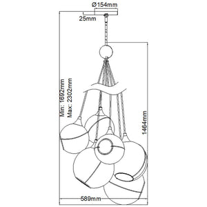 Elstead Lighting - QN-SKYE-6P - Elstead Lighting Quintiesse Collection Skye 6 Light Pendant from the Skye range. Part Number - QN-SKYE-6P