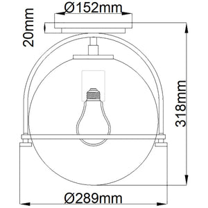 Elstead Lighting - QN-SOMERSET-F-C-BK - Ceiling Flush