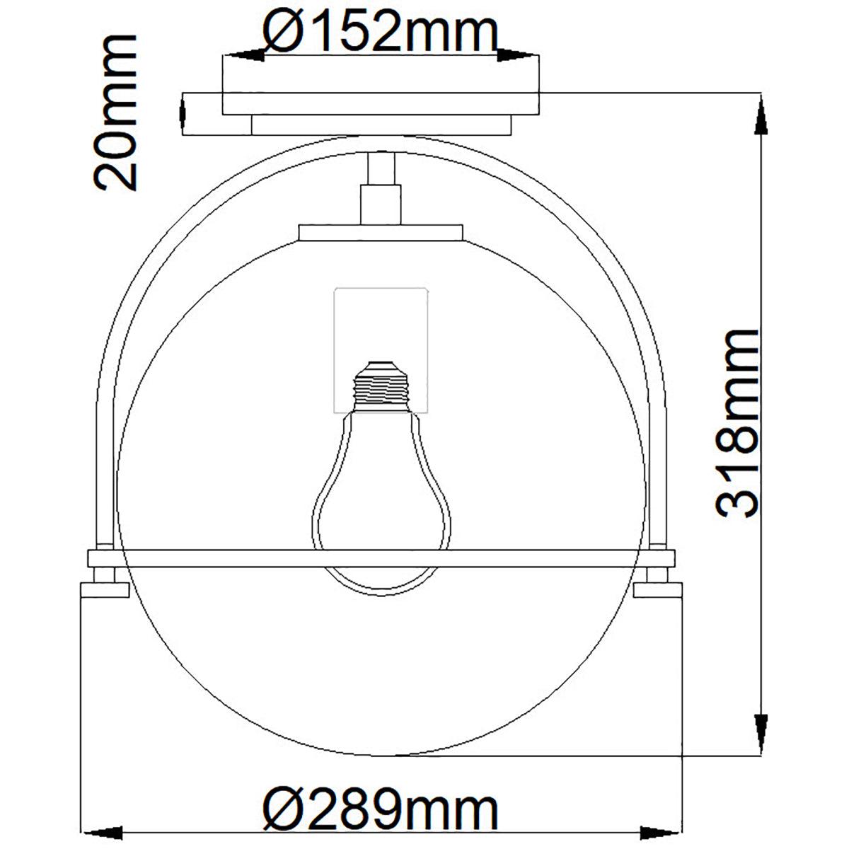 Elstead Lighting - QN-SOMERSET-F-O-BK - Ceiling Flush