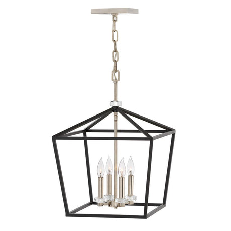 Elstead Lighting - QN-STINSON-4P-L-BK - Elstead Lighting Quintiesse Collection Stinson 4 Light Large Pendant/ Semi-Flush from the Stinson range. Part Number - QN-STINSON-4P-L-BK