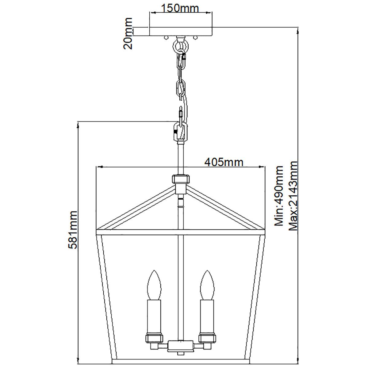 Elstead Lighting - QN-STINSON-4P-L-DBR - Elstead Lighting Quintiesse Collection Stinson 4 Light Large Pendant/ Semi-Flush from the Stinson range. Part Number - QN-STINSON-4P-L-DBR