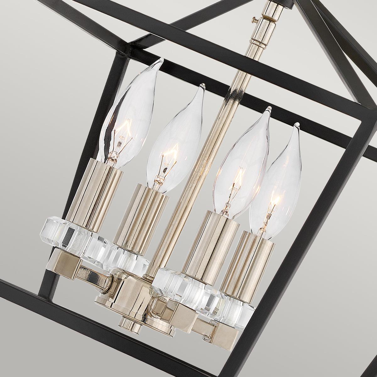 Elstead Lighting - QN-STINSON-4P-M-BK - Elstead Lighting Quintiesse Collection Stinson 4 Light Medium Pendant/ Semi-Flush from the Stinson range. Part Number - QN-STINSON-4P-M-BK