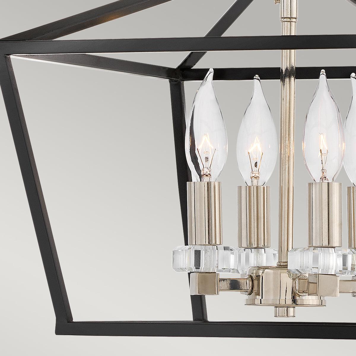 Elstead Lighting - QN-STINSON-4P-M-BK - Elstead Lighting Quintiesse Collection Stinson 4 Light Medium Pendant/ Semi-Flush from the Stinson range. Part Number - QN-STINSON-4P-M-BK