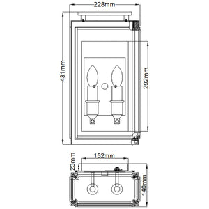 Elstead Lighting - QN-SUTCLIFFE-M-AZ - Elstead Lighting Quintiesse Collection Sutcliffe 2 Light Wall Lantern - Aged Zinc from the Sutcliffe range. Part Number - QN-SUTCLIFFE-M-AZ