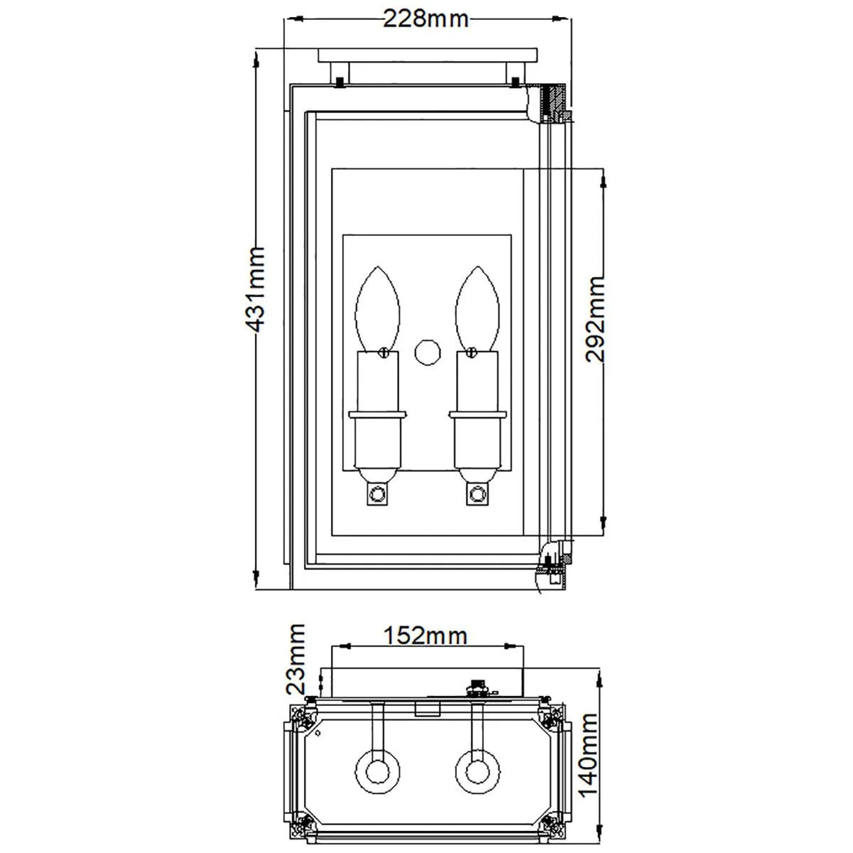 Elstead Lighting - QN-SUTCLIFFE-M-OZ - Outdoor Wall Light