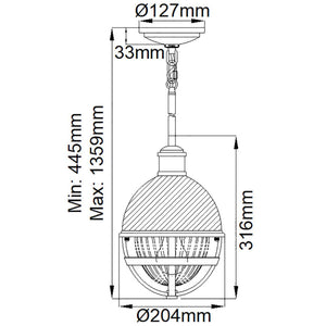 Elstead Lighting - QN-TOLLIS-MP-NBR - Elstead Lighting Quintiesse Collection Tollis 1 Light Mini Pendant from the Tollis range. Part Number - QN-TOLLIS-MP-NBR