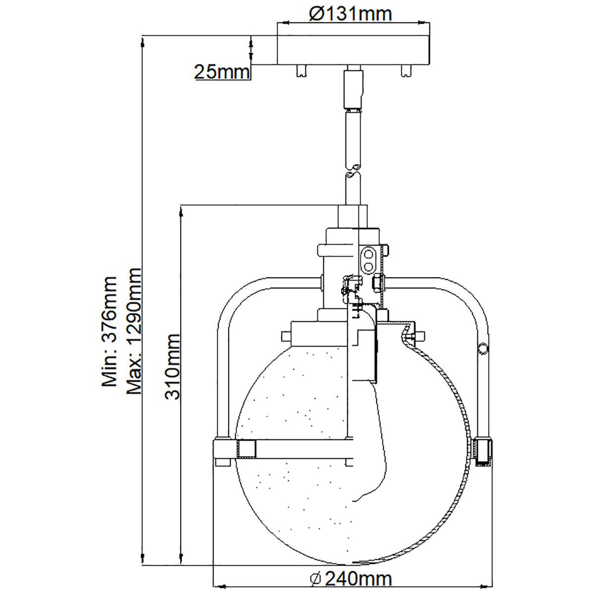 Elstead Lighting - QN-TRIOCENT-P-NBR - Elstead Lighting Quintiesse Collection Triocent 1 Light Pendant/ Semi-Flush from the Triocent range. Part Number - QN-TRIOCENT-P-NBR