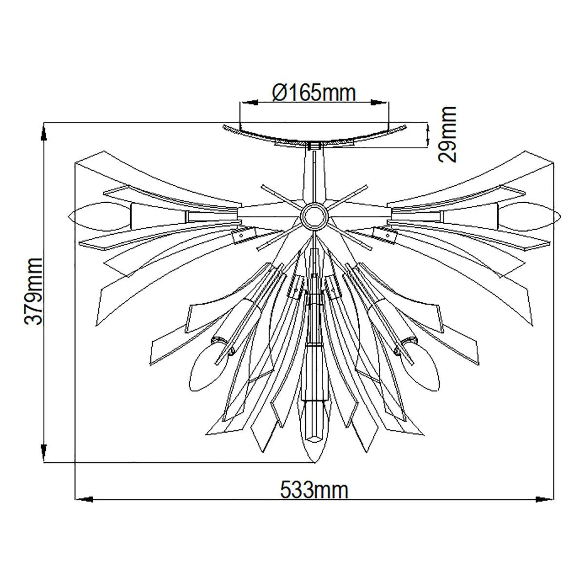 Elstead Lighting - QN-VIDA-9F - Ceiling Semi-Flush