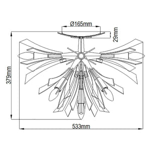 Elstead Lighting - QN-VIDA-9F - Ceiling Semi-Flush