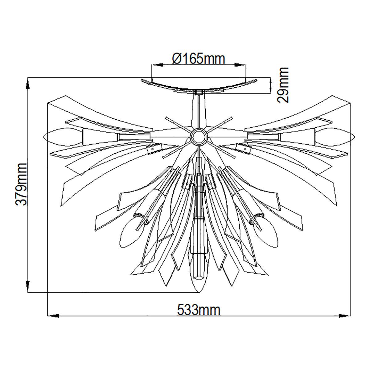 Elstead Lighting - QN-VIDA-9F - Elstead Lighting Quintiesse Collection Vida 9 Light Semi Flush Light from the Vida range. Part Number - QN-VIDA-9F