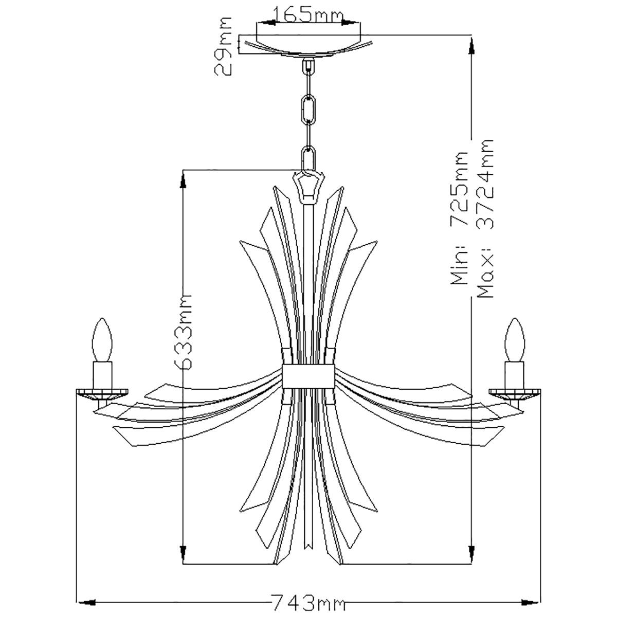 Elstead Lighting - QN-VIDA6 - Elstead Lighting Quintiesse Collection Vida 6 Light Chandelier from the Vida range. Part Number - QN-VIDA6