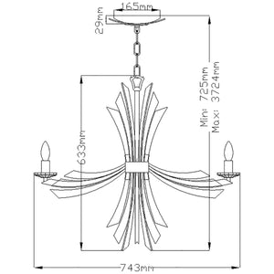 Elstead Lighting - QN-VIDA6 - Elstead Lighting Quintiesse Collection Vida 6 Light Chandelier from the Vida range. Part Number - QN-VIDA6