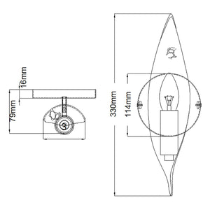 Elstead Lighting - QN-WILLOW1-CBK - Elstead Lighting Quintiesse Collection Willow 1 Light Wall Light from the Willow range. Part Number - QN-WILLOW1-CBK