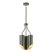 Elstead Lighting - QUINTO3-GPN - Elstead Lighting Chandelier from the Quinto range. Quinto 3 Light Chandelier - Dark Grey Polished Nickel Product Code = QUINTO3-GPN