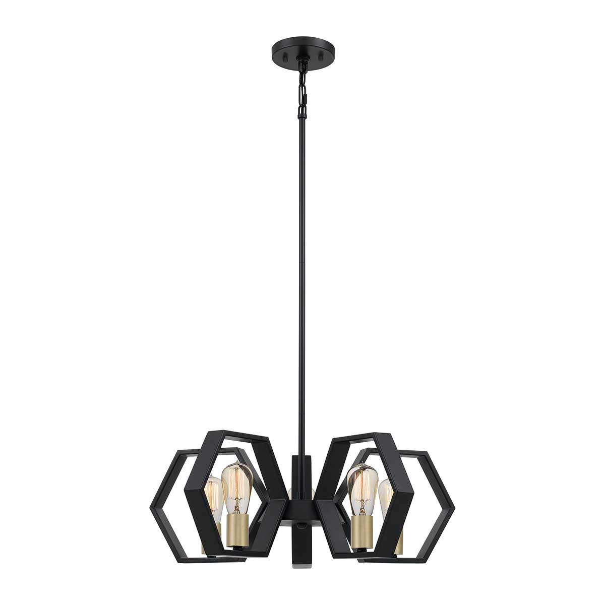 Elstead Lighting - QZ-BISMARCK5-EK - Quoizel Chandelier from the Bismarck range. Bismarck 5 Light Chandelier Product Code = QZ-BISMARCK5-EK