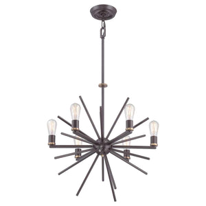 Elstead Lighting - QZ-CARNEGIE6 - Quoizel Chandelier from the Carnegie range. Carnegie 6 Light Chandelier - Western Bronze Product Code = QZ-CARNEGIE6