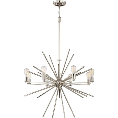 Elstead Lighting - QZ-CARNEGIE8-IS - Quoizel Chandelier from the Carnegie range. Carnegie 8 Light Chandelier - Imperial Silver Product Code = QZ-CARNEGIE8-IS