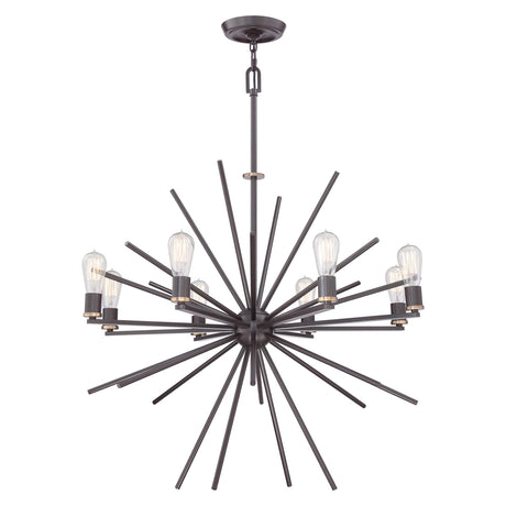 Elstead Lighting - QZ-CARNEGIE8 - Quoizel Chandelier from the Carnegie range. Carnegie 8 Light Chandelier - Western Bronze Product Code = QZ-CARNEGIE8