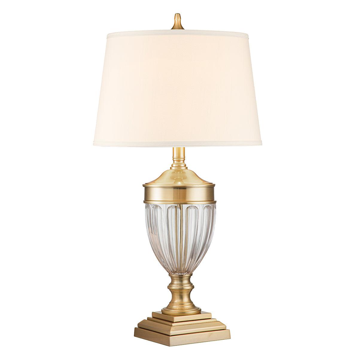 Elstead Lighting - QZ-DENNISON-BB - Quoizel Table Lamp from the Dennison range. Dennison 1 Light Table Lamp - Brushed Brass Product Code = QZ-DENNISON-BB