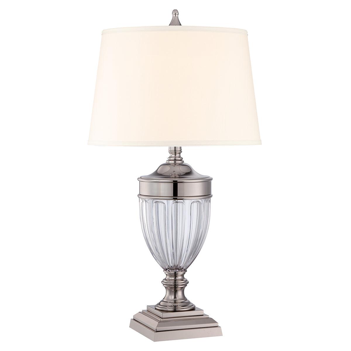 Elstead Lighting - QZ-DENNISON-PN - Quoizel Table Lamp from the Dennison range. Dennison 1 Light Table Lamp - Polished Nickel Product Code = QZ-DENNISON-PN