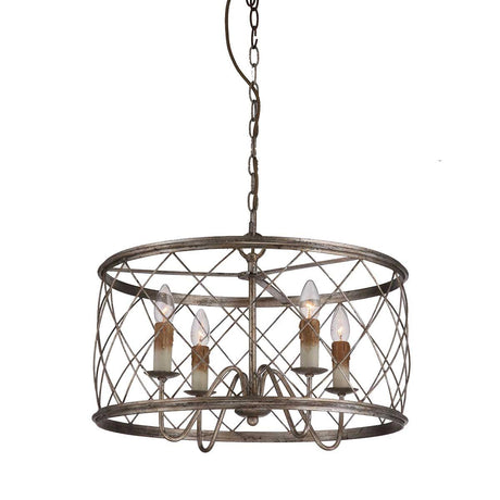 Elstead Lighting - QZ-DURY-P - Quoizel Pendant from the Dury range. Dury 4 Light Pendant Chandelier Product Code = QZ-DURY-P