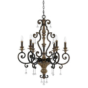 Elstead Lighting - QZ-MARQUETTE6-A - Quoizel Chandelier from the Marquette range. Marquette 6 Light Chandelier Product Code = QZ-MARQUETTE6-A