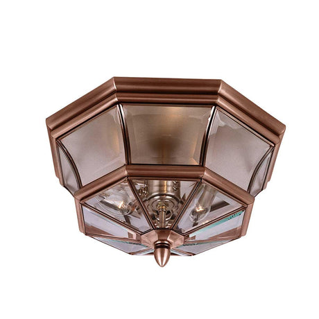 Elstead Lighting - QZ-NEWBURY-F-AC - Quoizel Ceiling Flush from the Newbury range. Newbury 3 Light Flush Product Code = QZ-NEWBURY-F-AC