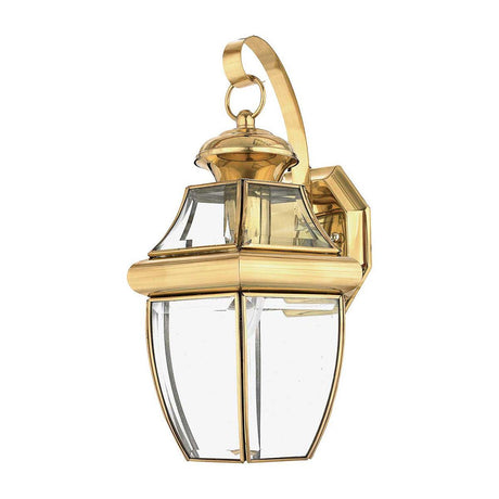 Elstead Lighting - QZ-NEWBURY2-M-PB - Quoizel Outdoor Wall Light from the Newbury range. Newbury 1 Light Medium Wall Lantern Product Code = QZ-NEWBURY2-M-PB