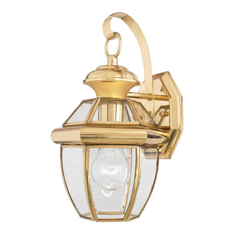 Elstead Lighting - QZ-NEWBURY2-S-PB - Quoizel Outdoor Wall Light from the Newbury range. Newbury 1 Light Small Wall Lantern Product Code = QZ-NEWBURY2-S-PB