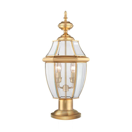 Elstead Lighting - QZ-NEWBURY3-L-PB - Quoizel Pedestal Lantern from the Newbury range. Newbury 2 Light Pedestal Product Code = QZ-NEWBURY3-L-PB