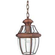 Elstead Lighting - QZ-NEWBURY8-M-AC - Quoizel Outdoor Hanging from the Newbury range. Newbury 1 Light Medium Chain Lantern Product Code = QZ-NEWBURY8-M-AC