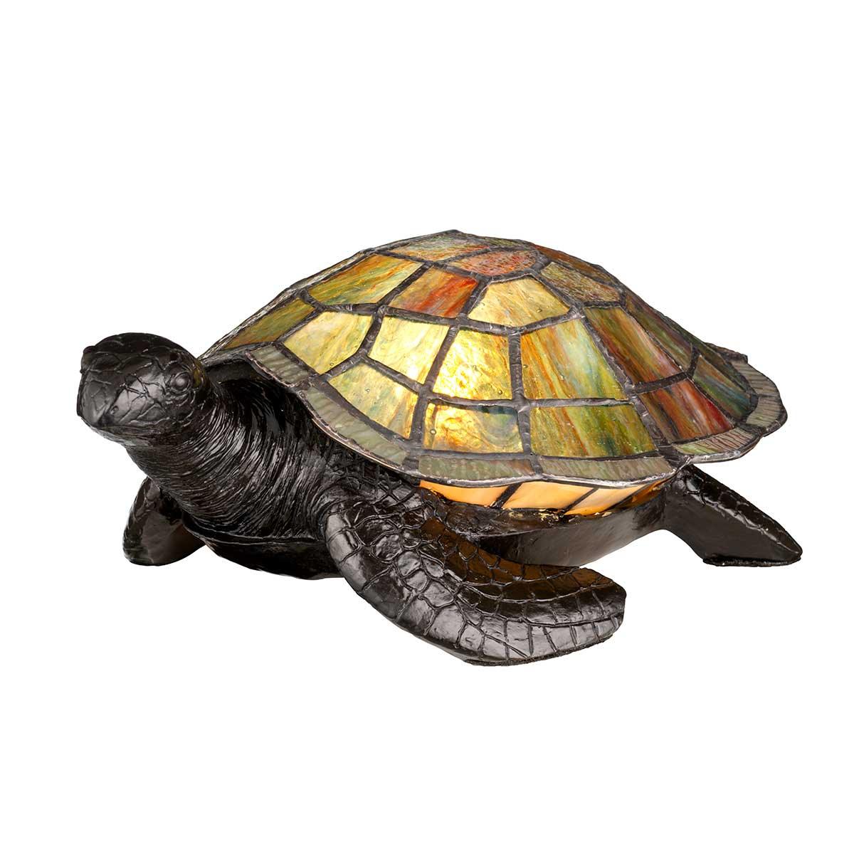 Elstead Lighting - QZ-SAWBACK-TL - Quoizel Table Lamp from the Tiffany Animal Lamps range. Tiffany Animal Lamps Sawback Turtle Lamp Product Code = QZ-SAWBACK-TL