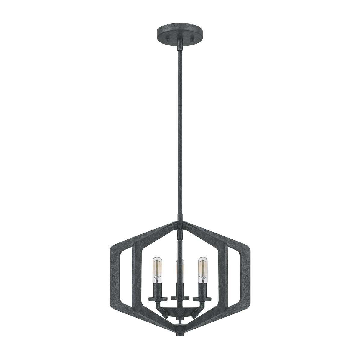 Elstead Lighting - QZ-VANGUARD-3P-OK - Quoizel Pendant from the Vanguard range. Vanguard 3 Light Pendant Product Code = QZ-VANGUARD-3P-OK