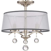 Elstead Lighting - QZ-WHITNEY-SF - Quoizel Ceiling Semi-Flush from the Whitney range. Whitney 3 Light Semi-Flush/Pendant Product Code = QZ-WHITNEY-SF