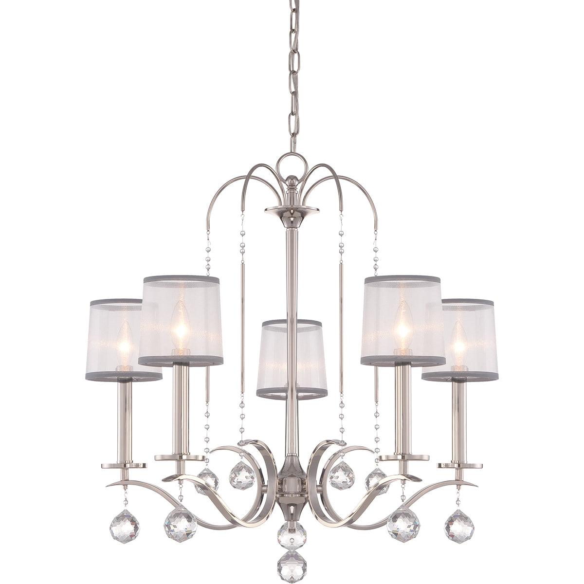 Elstead Lighting - QZ-WHITNEY5 - Quoizel Chandelier from the Whitney range. Whitney 5 Light Chandelier Product Code = QZ-WHITNEY5